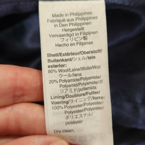 EUC J.Crew Italian Stadium Cloth By Nello Gori Black Women's Coat, Size 4 - Picture 7 of 9